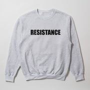 A gray sweatshirt with the word 