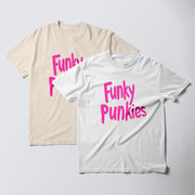 Two t-shirts with the text 
