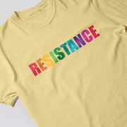 A yellow t-shirt with the word 