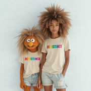 Two individuals wearing matching 