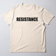 A cream-colored t-shirt with the word 