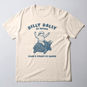 Dilly Dally by Nature – Raccoon on Turtle T-Shirt - Funky Punkies