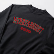 A black sweatshirt with the text 