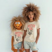 Two individuals wearing matching 